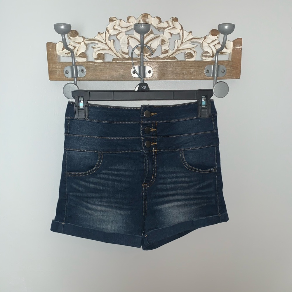 LIKE NEW high waisted jean shorts